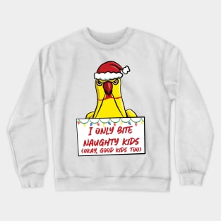 Only Bite Naughty Kids Lutino Ringneck Male Crewneck Sweatshirt